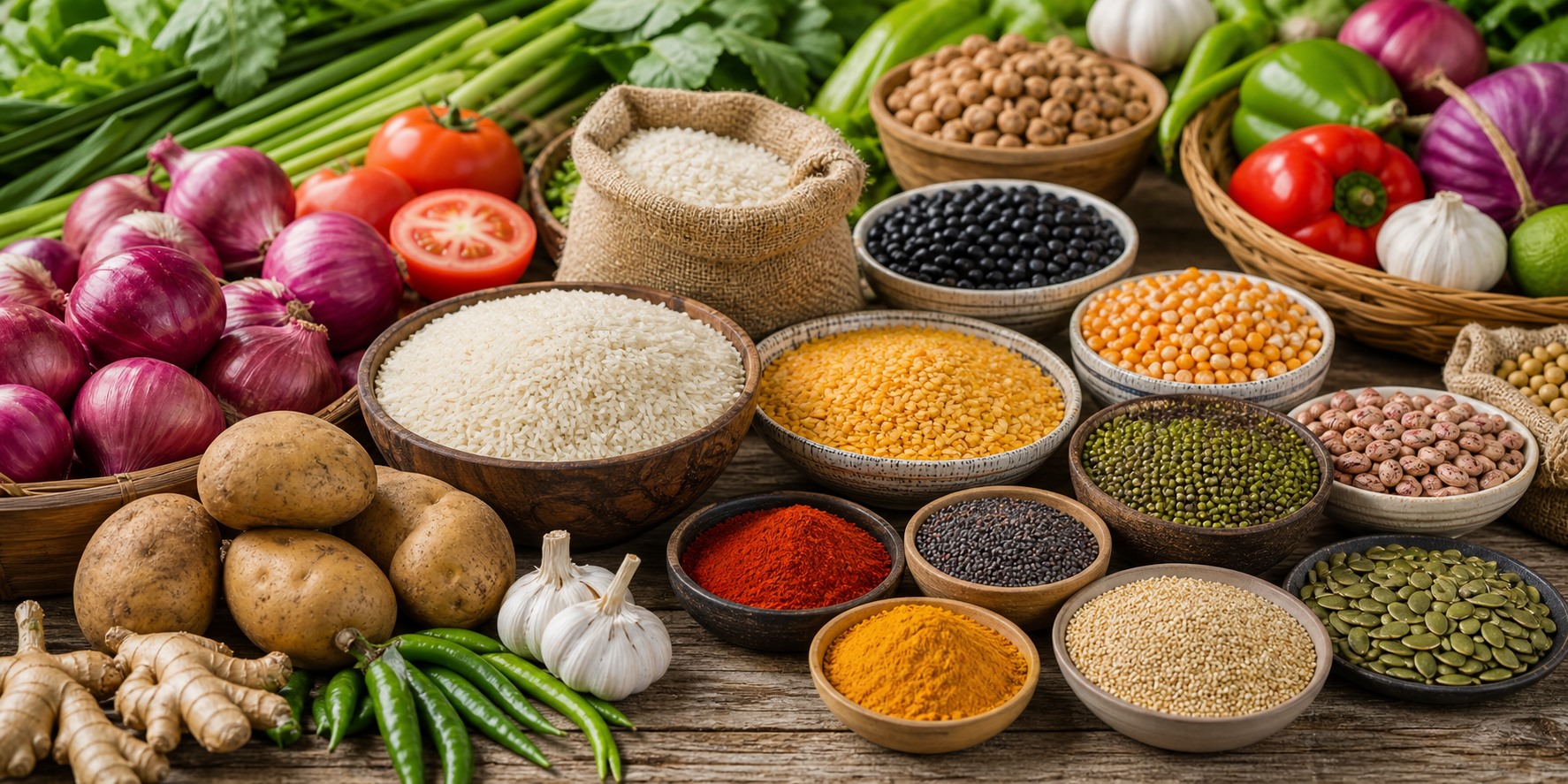 Assorted vegetables