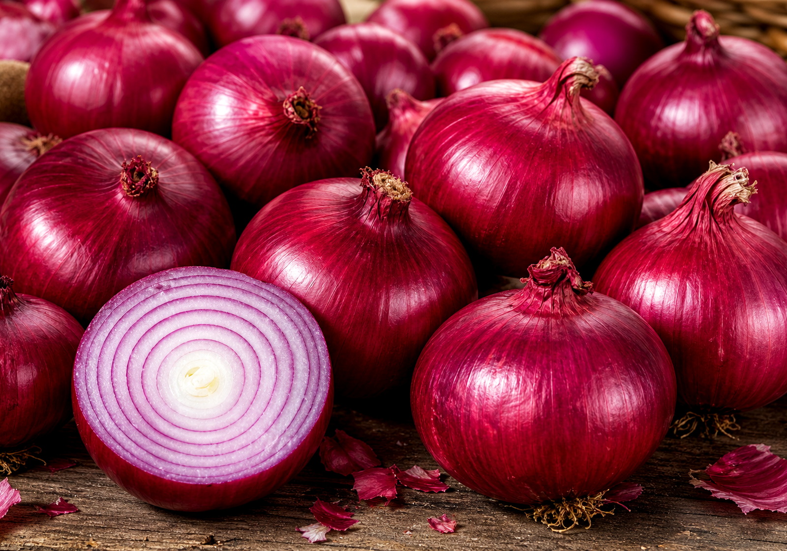 Fresh red onions